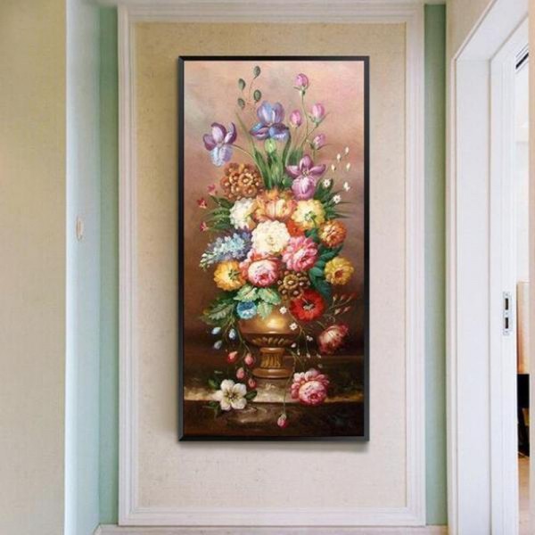 Vase de fleurs colorées 50x90cm