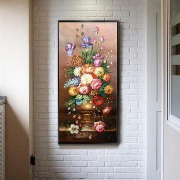 Vase de fleurs colorées 50x90cm