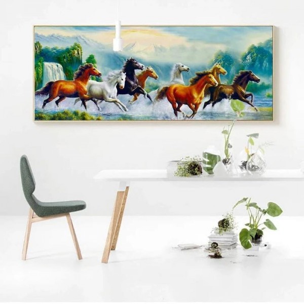 Peinture de chevaux 40x100cm