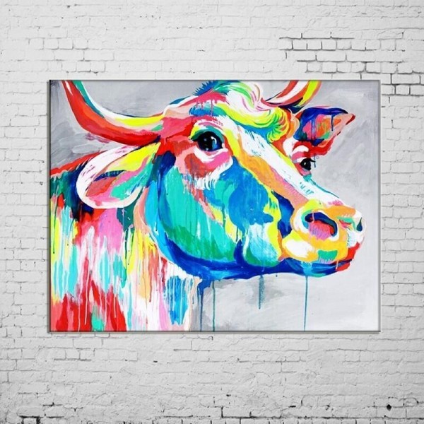 Vache colorée 50x70cm