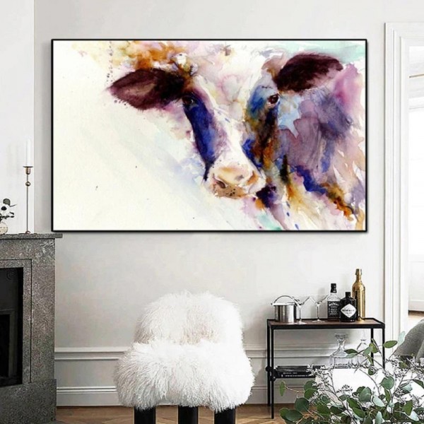 Vache colorée à partir de 50x80cm