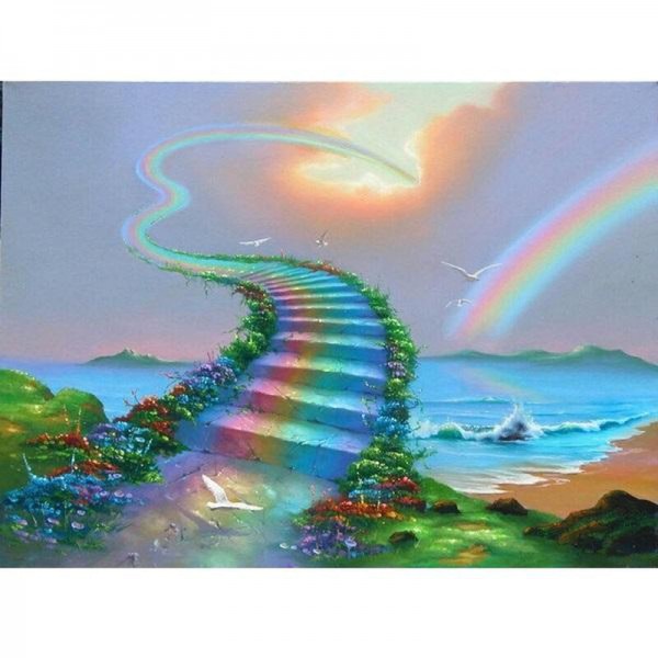 Escalier arc-en-ciel