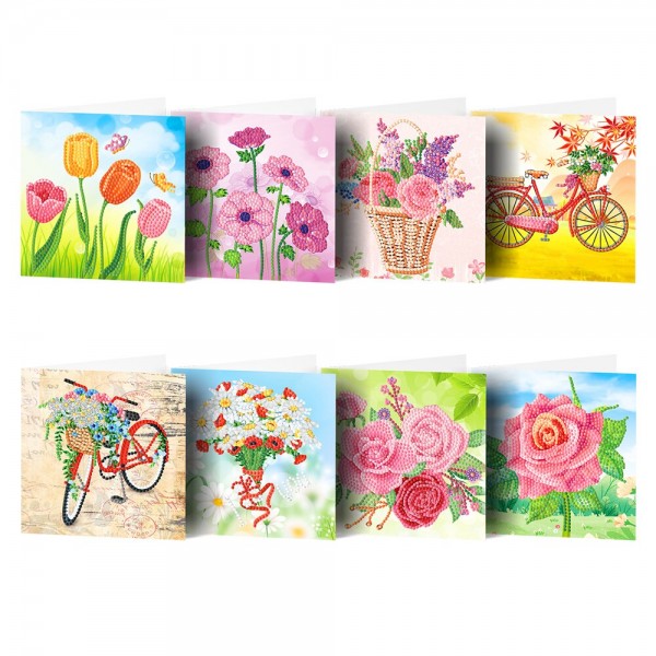 Cartes de vœux florales | 8 pcs.